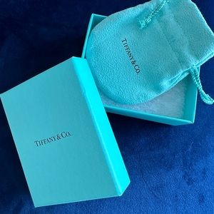Tiffany necklace charm 1”x1/2” comes with Tiffany’s jewelry bag and box